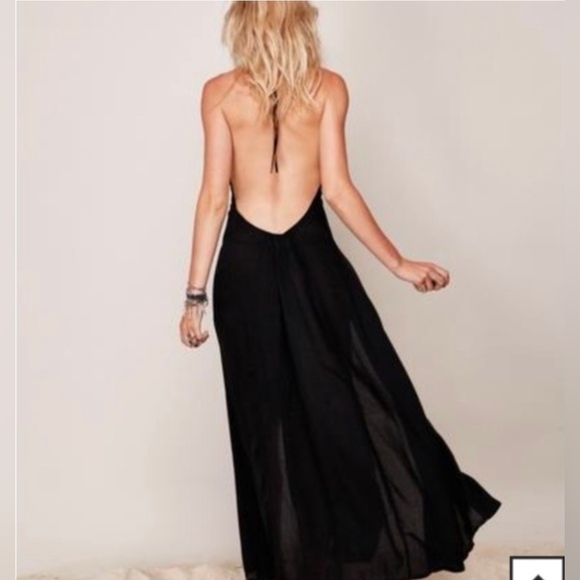 ZHEN NYMPH Zhennymph Free People Festival Black White Backless Cotton Dress M - Picture 3 of 7